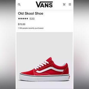 Red Old Skool Vans